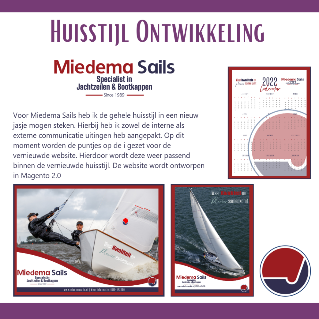 Huisstijl  ontwikkeling van Miedema Sails